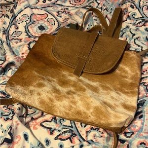 Cowhide backpack